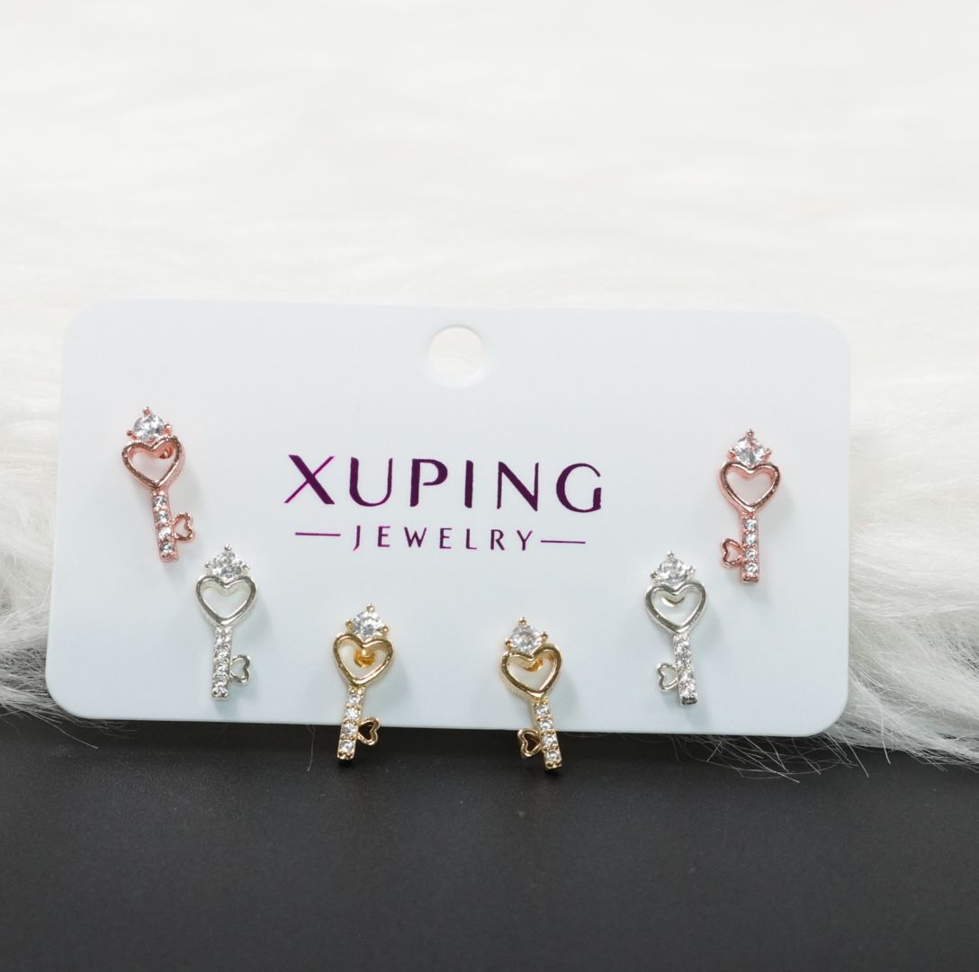 Miniatura 2 de TOPO TRIO RODIO LLAVE CORAZON 3 OROS